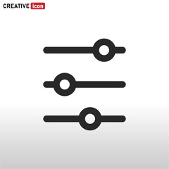 Adjustment icon vector . adjusting sign