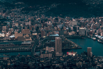 Obraz premium Nagasaki in night view