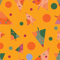 Abstract repeating Christmas background. Seamless Christmas tree pattern