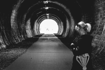 girl in the tunnel