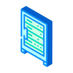 data server technology isometric icon vector illustration