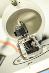 arrangement of a Swiss watch in the laboratory