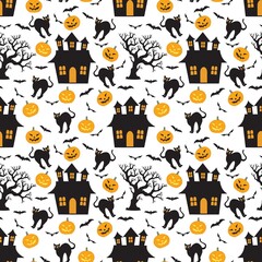 Fototapeta premium pattern design with halloween ornament, copy space