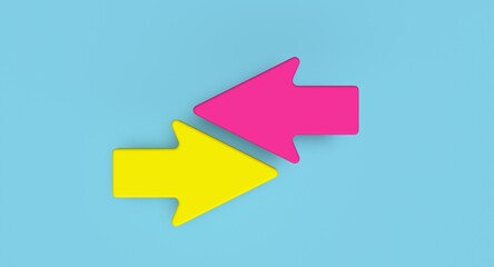 Arrow business and success concept on background. Achievement abstract illustration. 3D render