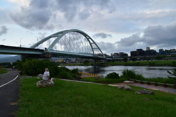 A river with clouds in Taipei, Taiwan