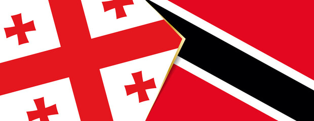 Georgia and Trinidad and Tobago flags, two vector flags.