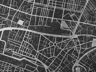 City map street road Urban planning concept Black texture background - obrazy, fototapety, plakaty