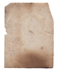 Old vintage texture retro paper with burned edges, stains and scratches background