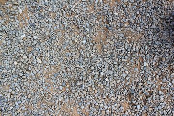 The texture of the gravel. Small rubble