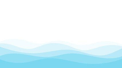 Blue water ocean wave layer vector background