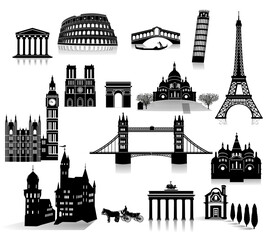 Weltberühme Sehenswürdigkeiten in Europa © scusi