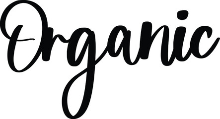 Organic Typography/Calligraphy  Black Color Text On White Background