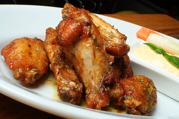 Crispy bbq chicken wings