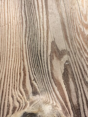 Grain pattern on wooden groyne from beach in England