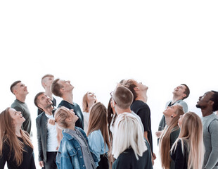 Obraz premium groups of young people moving in different directions