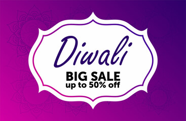Diwali holiday sale, bright background for business promotion. Vector illustration.