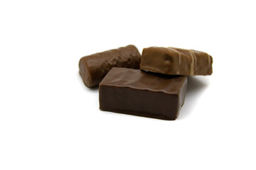 Three chocolates with bird's milk nougat and Fudge