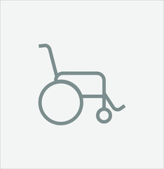 wheelchair simple icon. illustration for web and mobile design.