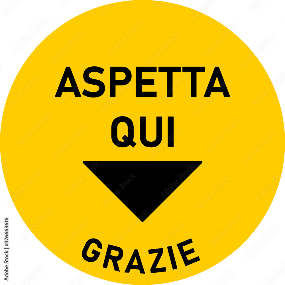 Poster aspetta qui grazie (