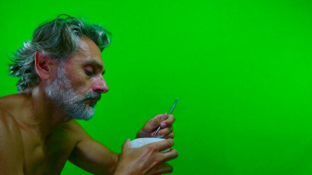 Hand processing stone pipe craftsman at work