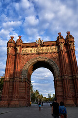 Fototapeta na wymiar Arco del Triunfo en Barcelona, España.