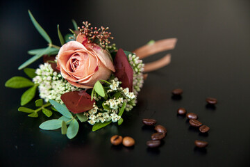 Wedding boutonniere for the groom