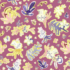 Abstract art pattern. Matisse background for textiles, fabrics, Souvenirs, packaging, greeting cards and other designs.
