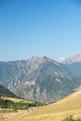 Sunny day in Els Cortals de Encamp on Andorra, Pyrennes Mountians.