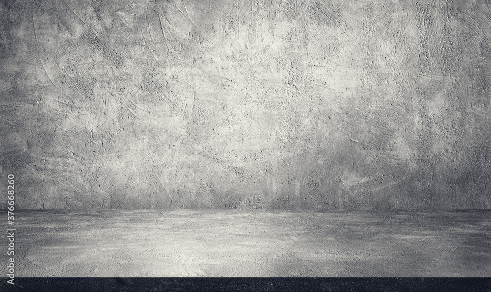Wall mural empty space studio room of plaster concrete grunge texture background for use display product.