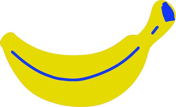 Banana peel icon flat design pop art illustration. EPS 10 vector.