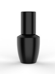 Blank nail polish bottle for mockup design and branding presentation, 3d render illustration.