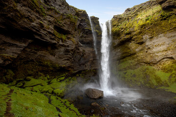 Fototapeta na wymiar Waterfall located in south Iceland