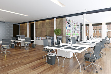 contemporary loft office