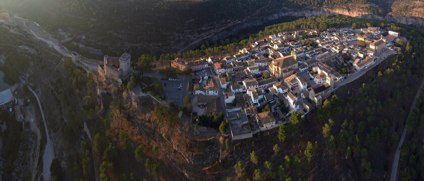 Alarcon, beautiful village of Cuenca,Spain. Aerial Drone Photo