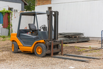 Orange Forklift