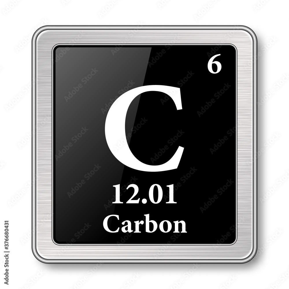 Wall mural The periodic table element Carbon. Vector illustration - Wall murals