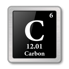 The periodic table element Carbon. Vector illustration