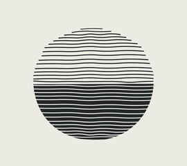 Trendy abstract minimalistic art composition. Suitable for wall decoration, modern interior design, postcard or brochure design. Vector illustration