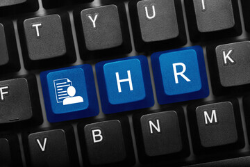 Three keys conceptual keyboard - HR blue keys