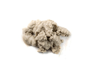 Sandy beach textured pile isolated on white background