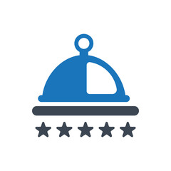 Food review icon ( vector illustration )