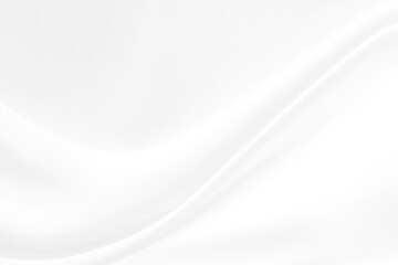 White cloth background abstract with soft waves.