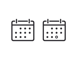 Calendar vector icon. Calendar symbol. Tear-off calendar. Time management. Calendar days. Holidays icon. Deadline icon. Calendar line.