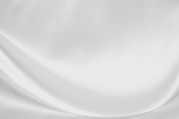 White cloth background abstract with soft waves.