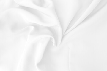 Obraz premium White cloth background abstract with soft waves.