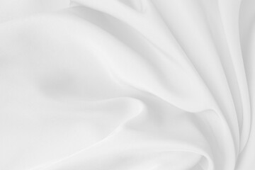 Naklejka premium White cloth background abstract with soft waves.