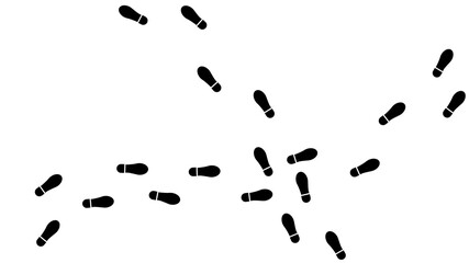 Human footprints icon isolated on white background.