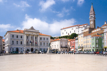 Tartini Square in Piran Slovenia