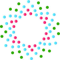 Halftone dots in circle form. round logo . vector dotted frame . design element