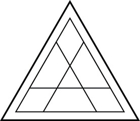Triangles and circles Design element . Triangular Logo . Vector Lines, low poly object, trigonometry shape. Sacred geometry.